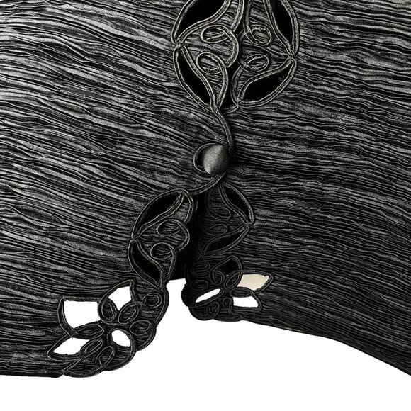 Vintage Mary Mcfadden 1980's Cut Out Button Front Blazer Evening Jacket - Picture 10 of 12